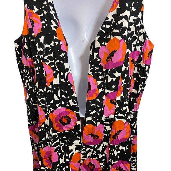 Jones Studio Floral Print Sleeveless V Neck Midi Dress Elegant Feminine Size 20W - Picture 7 of 11